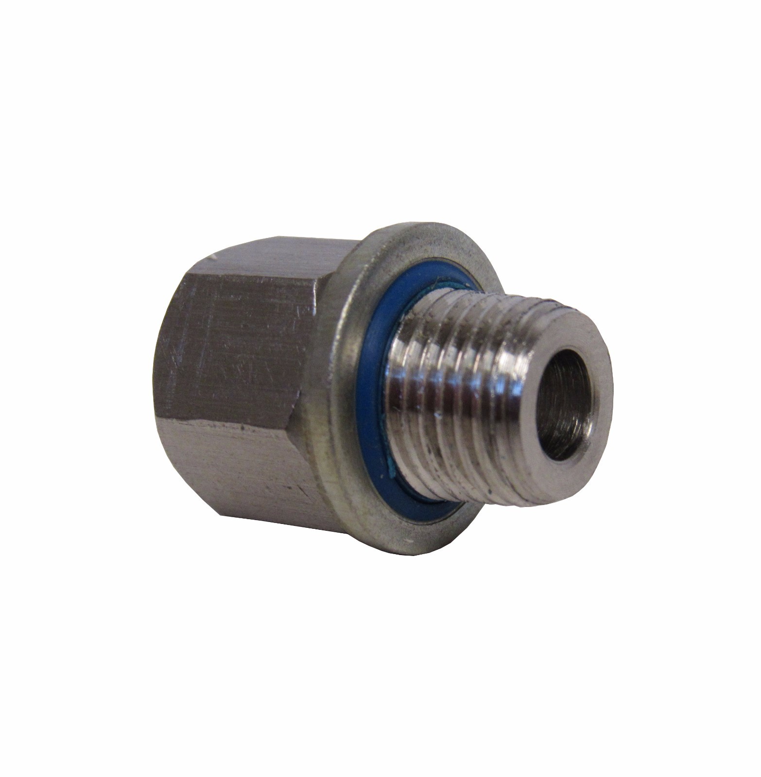 NEW 304 STAINLESS ADAPTER 3/8" NPT FEMALE X 3/8" BSPP MALE W/ SEALING WASHER NEW