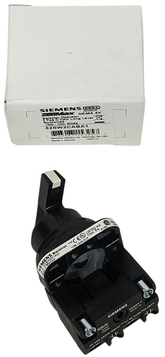 Siemens 52SW2CABA1 BlackMax Selector Switch Operator 3-Position Maintained