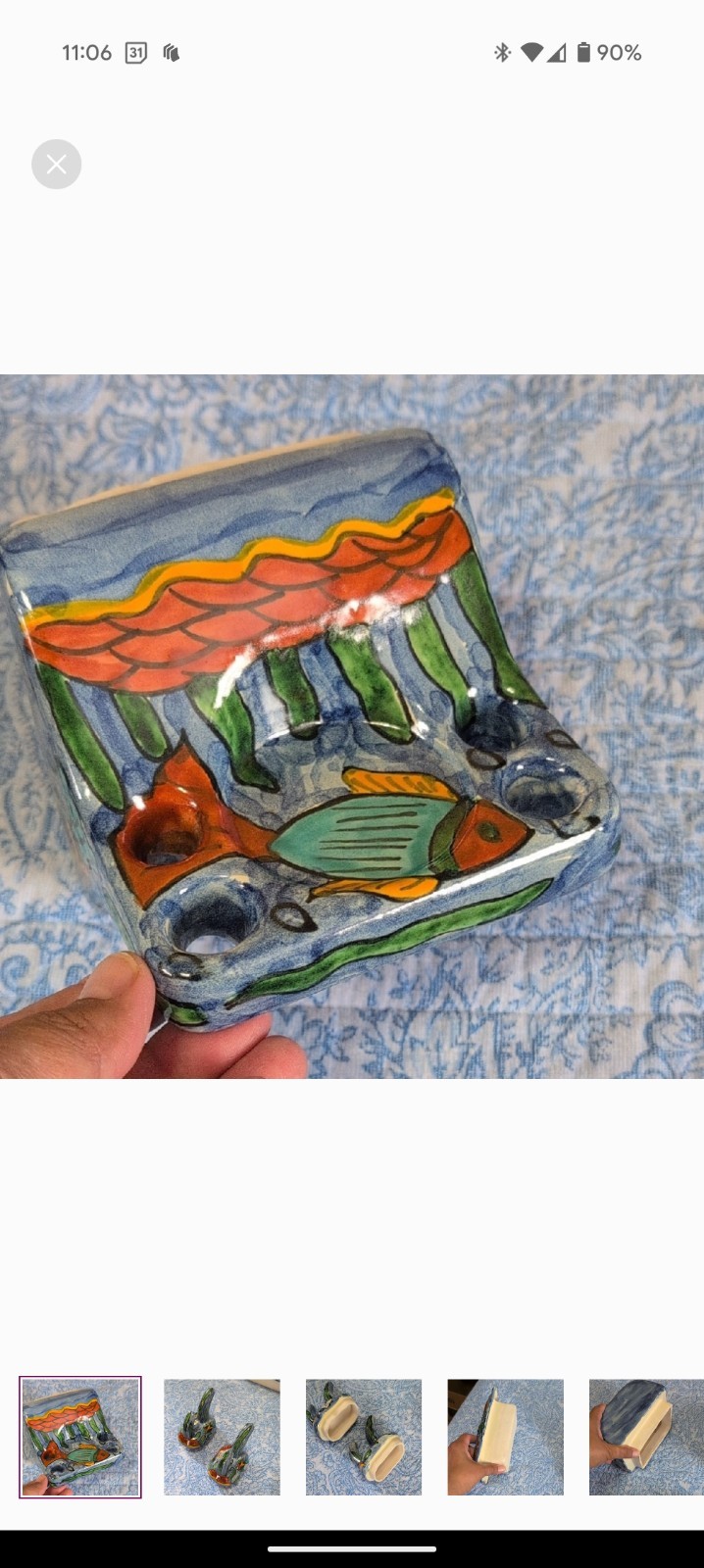 Original Hand Painted Talavera Bathroom Set
