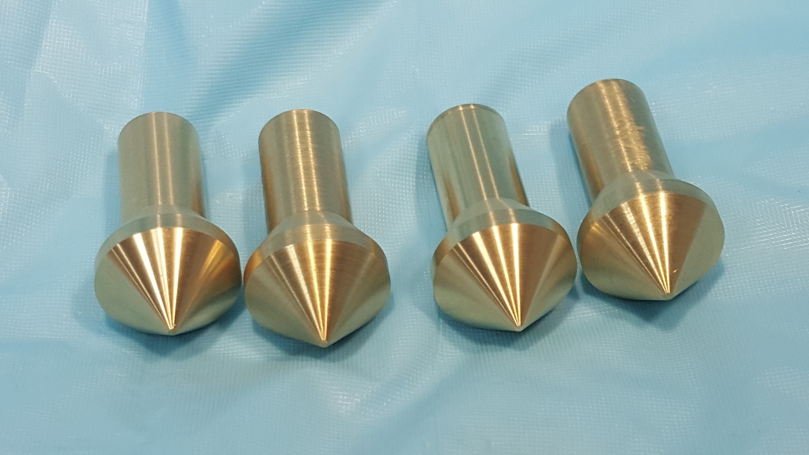 Gunsmith Tools - 4 Brass Muzzle Laps - Rifle Or Pistol Crowning - Lapping Crown