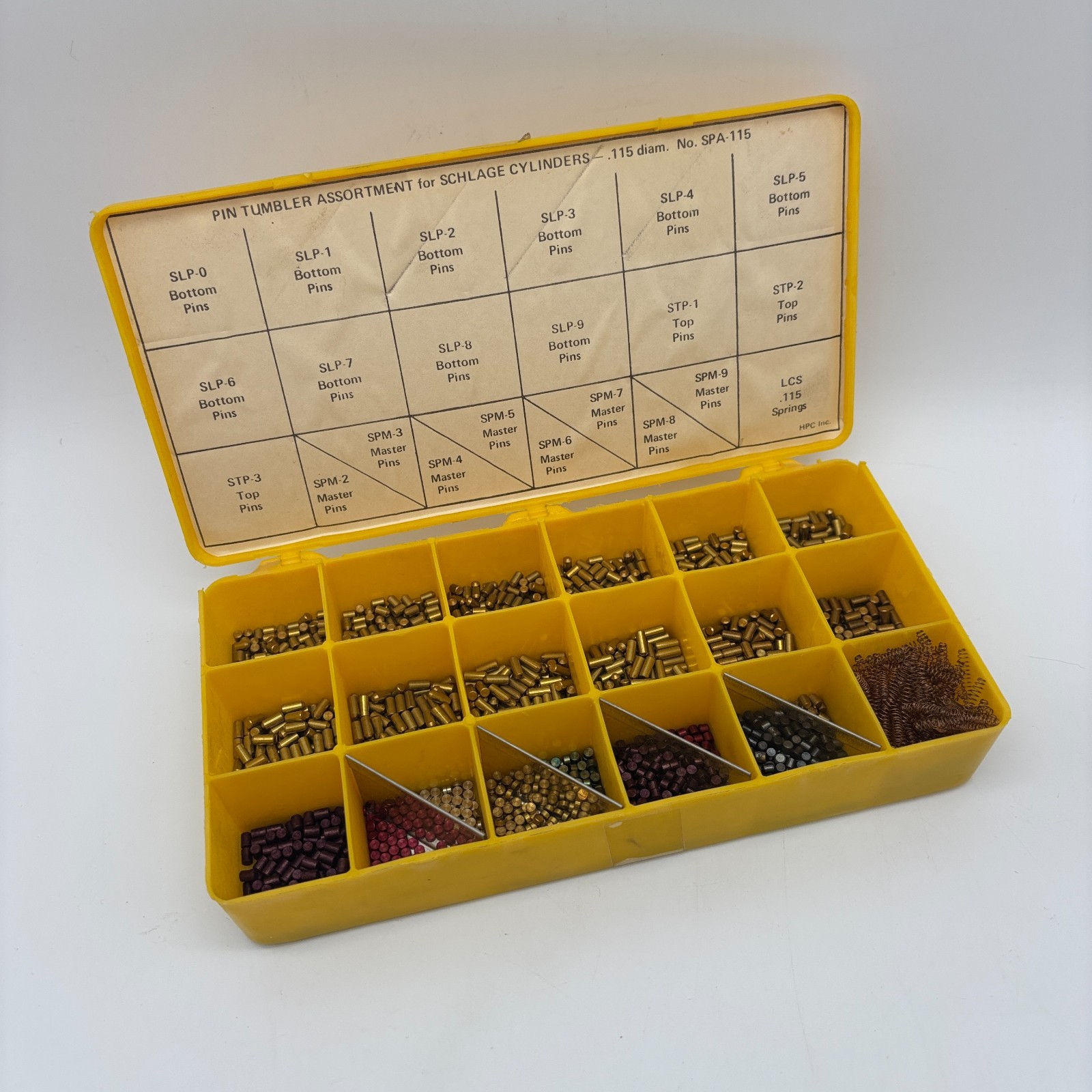 Pin Assortment for Schlage Standard .115" Diameter SPA-115 HPC Locksmith