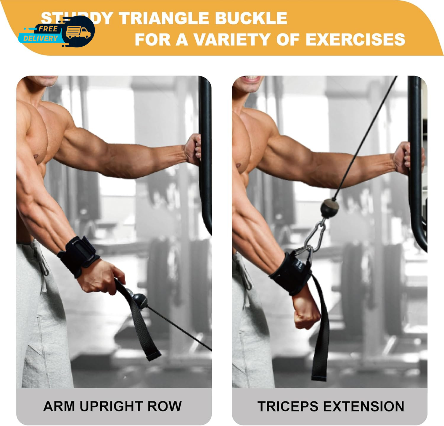 Fitness Wrist Straps for Weightlifting and Cable Machines - Premium Padded Wrist