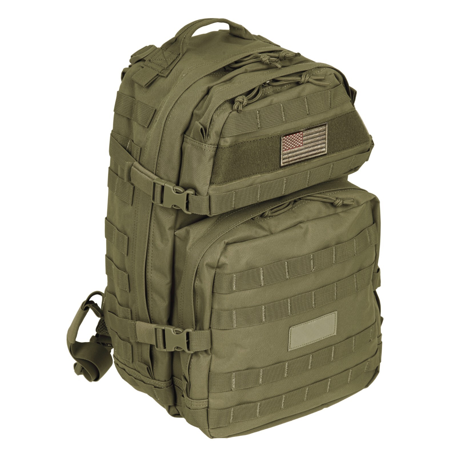 2Pcs American Flag Patch Set with Hook and Loop, Od Green Subdued Flag Patch