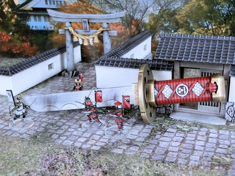 Japanese Samurai Katana Measuring Sword for 28mm Terrain  Wargaming Scenery