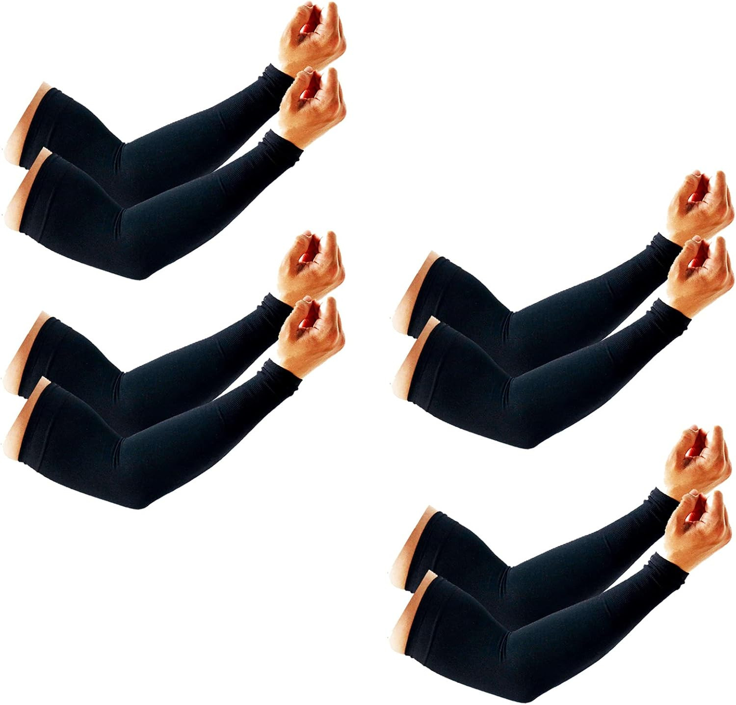 2 & 4 Pairs UV Protection Cooling Arm Sleeves for Men and Women UPF 50 Sun Sleev
