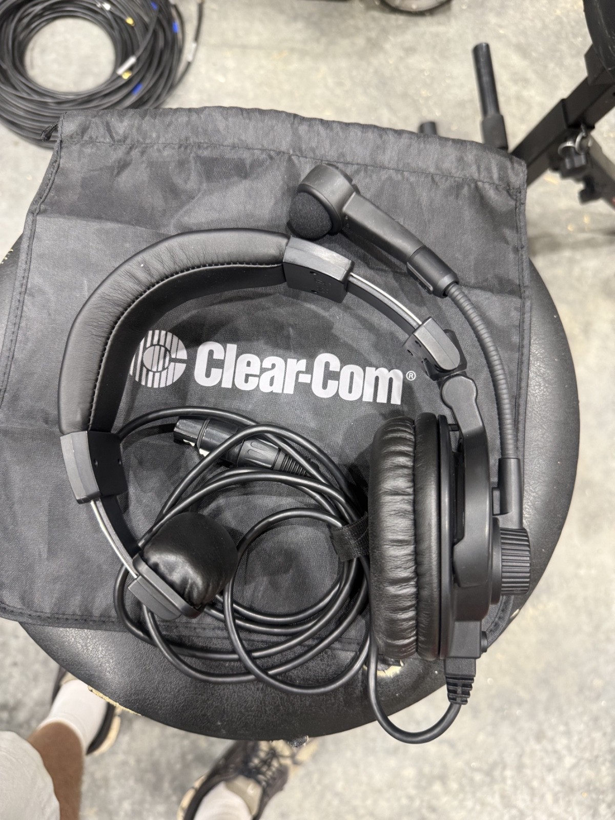 Clear-Com Clearcom CC-300 Single-Ear Microphone Headset 4 pin Female with BAG!