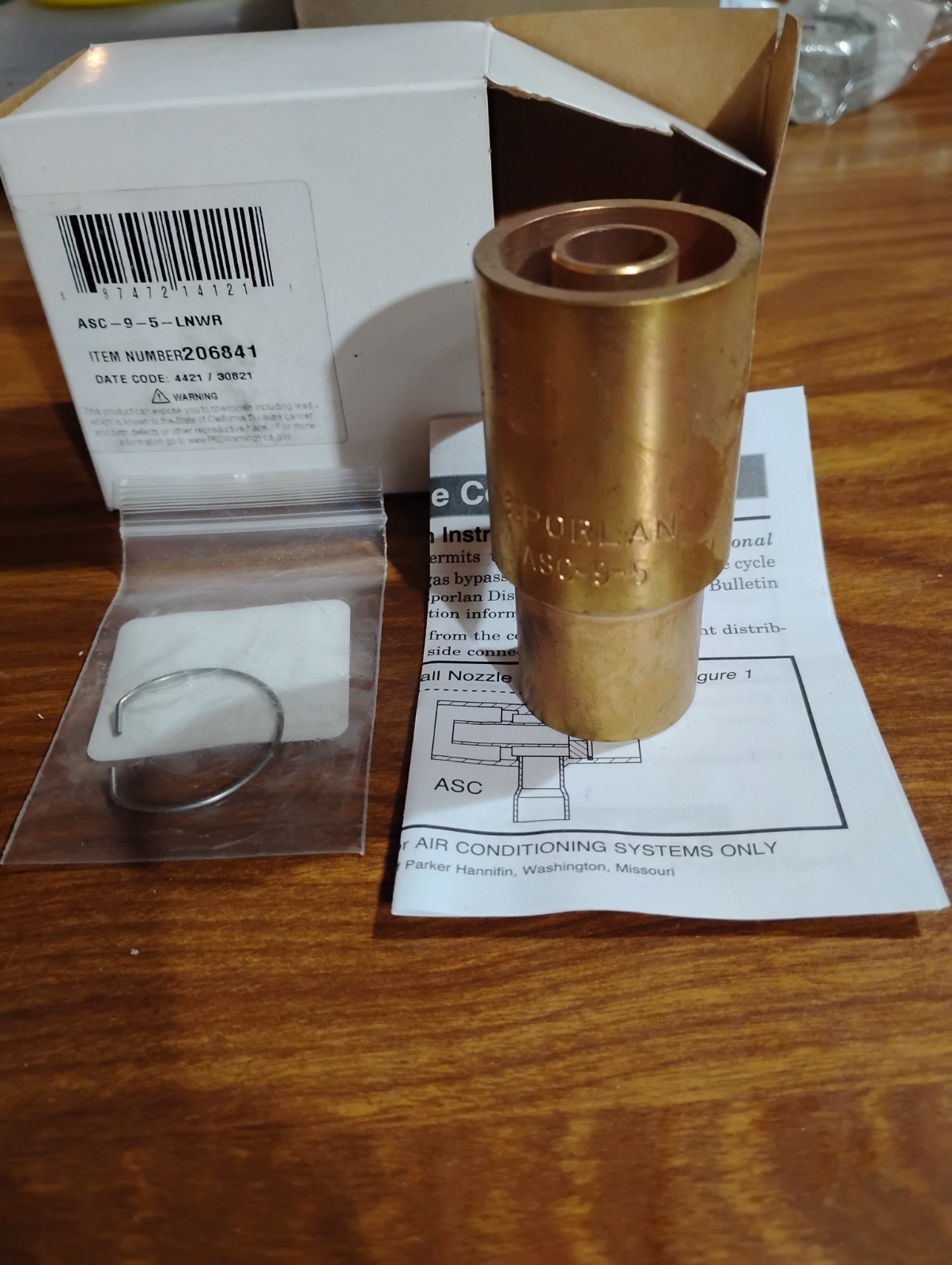 Sporlan Auxillary Side Connector ASC-9-5-LNWR