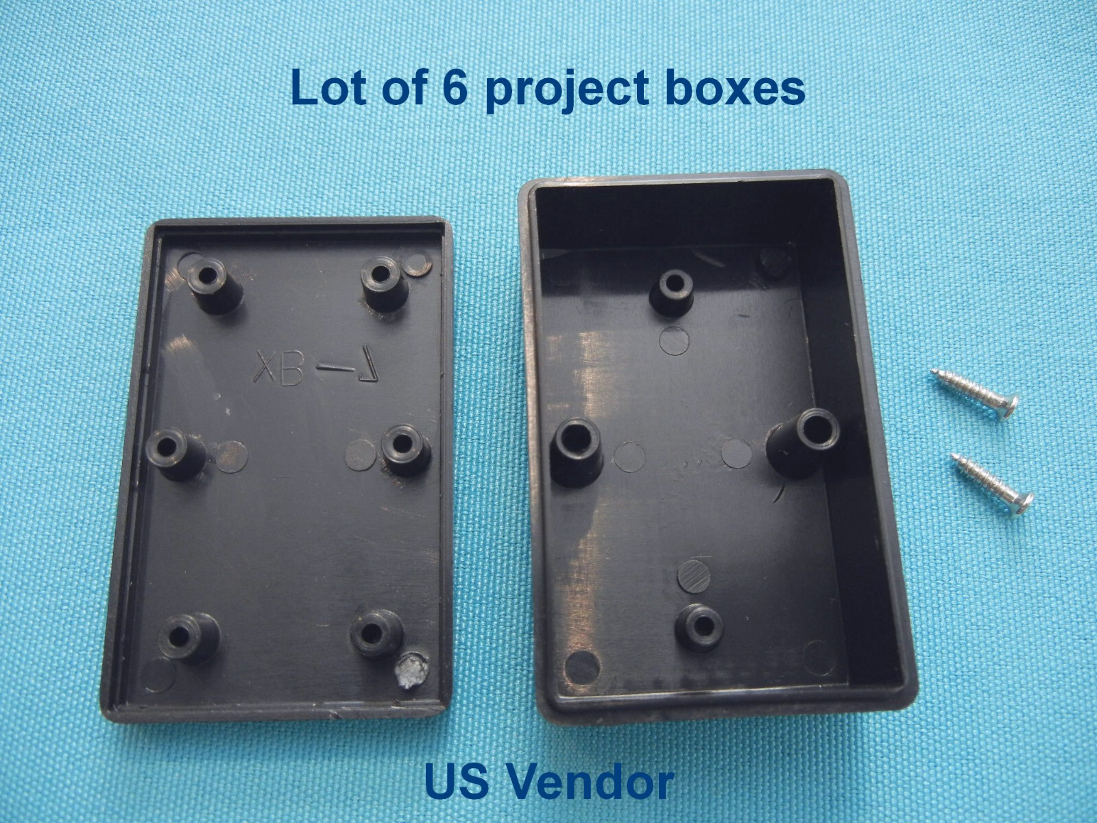 Project Box DIY Plastic Enclosure Case, Black, 55x35x20mm, 6 Boxes with screws