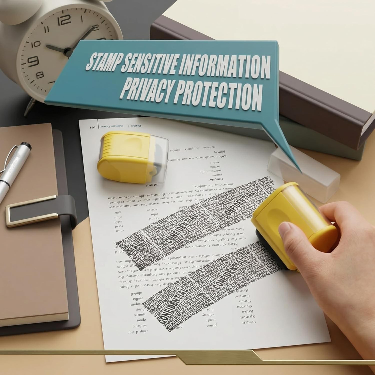 Identity Protection Roller Stamp Identity Theft Confidential Privacy Roller 2 Pc