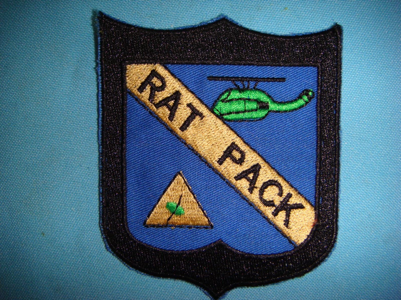 VIETNAM WAR PATCH, US 281st ASSAULT HELICOPTER COMPANY 1st PLT RAT PACK