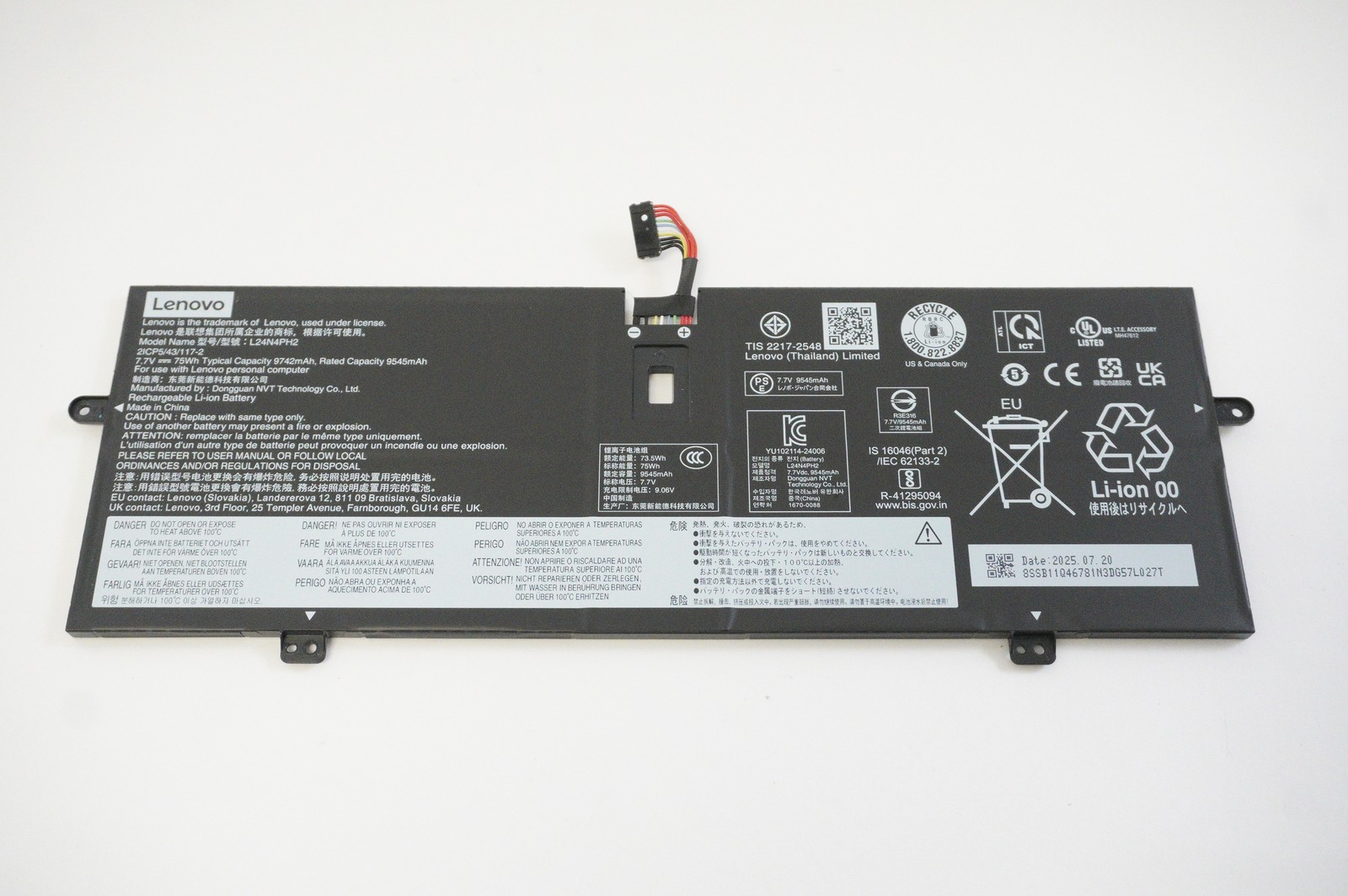 L24N4PH2 Lenovo 75Wh 9545Mah 7.7V Battery 83LC0001US  YOGA 9 2-IN-1 14ILL10