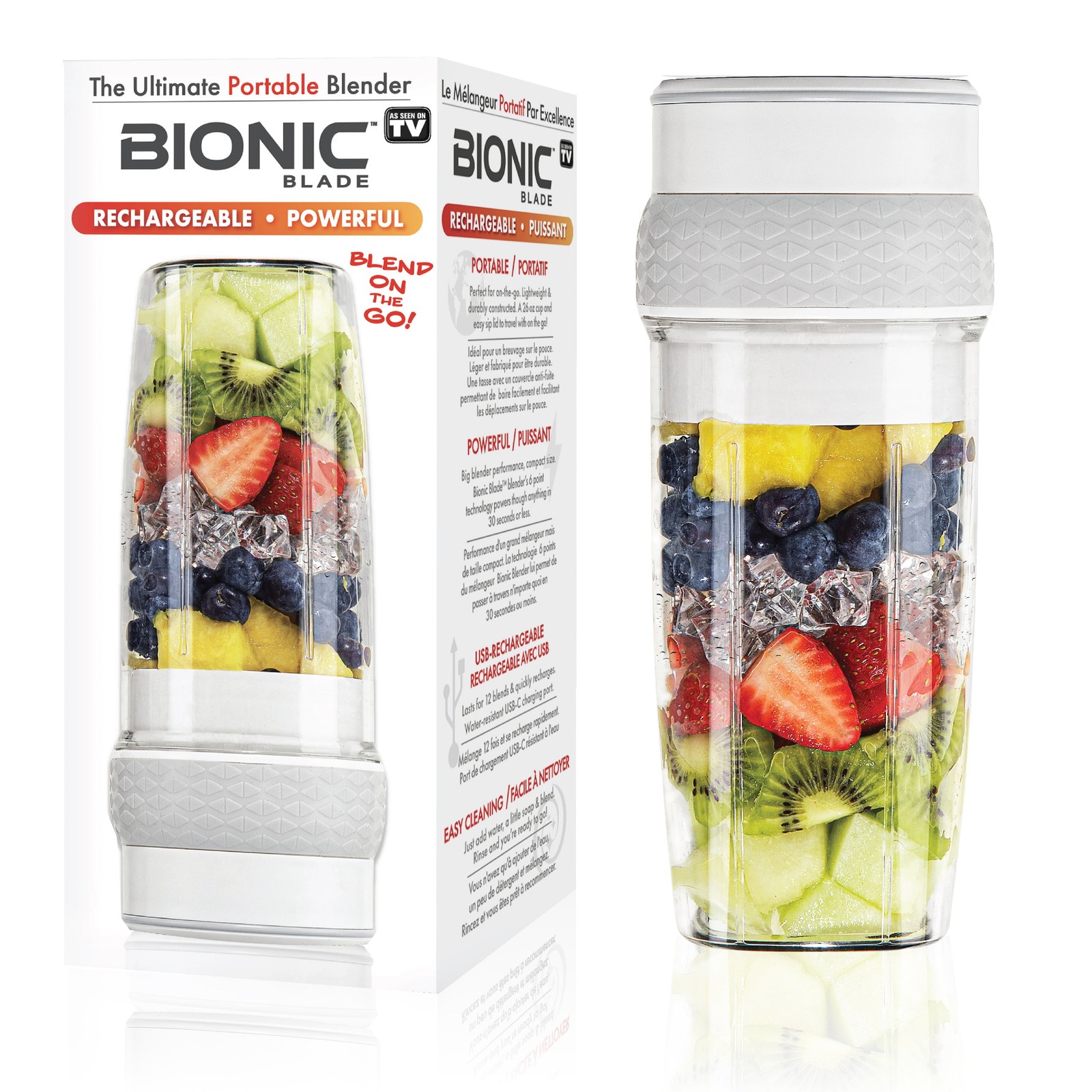 Bionic Blade Smoothie Blender Personal Portable Rechargeable Blender Juicer Prot