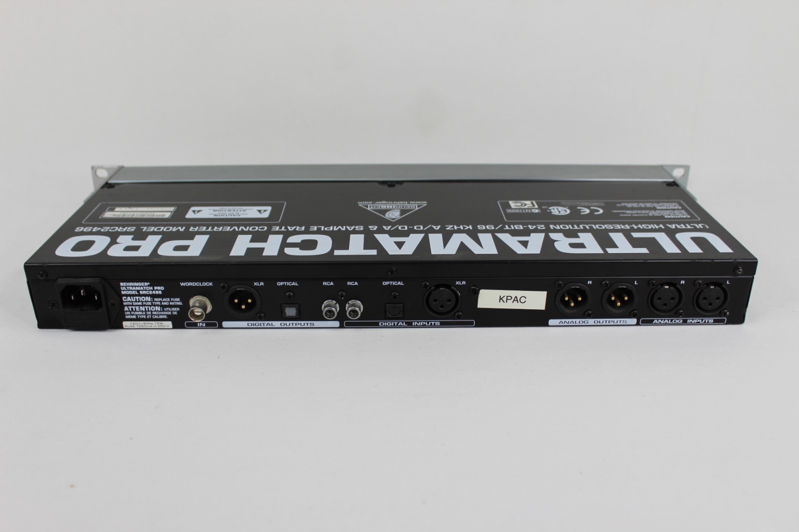 Behringer UltraMatch Pro 24-Bit/96 KHZ A/D-D/A & Sample Rate Converter SRC2496