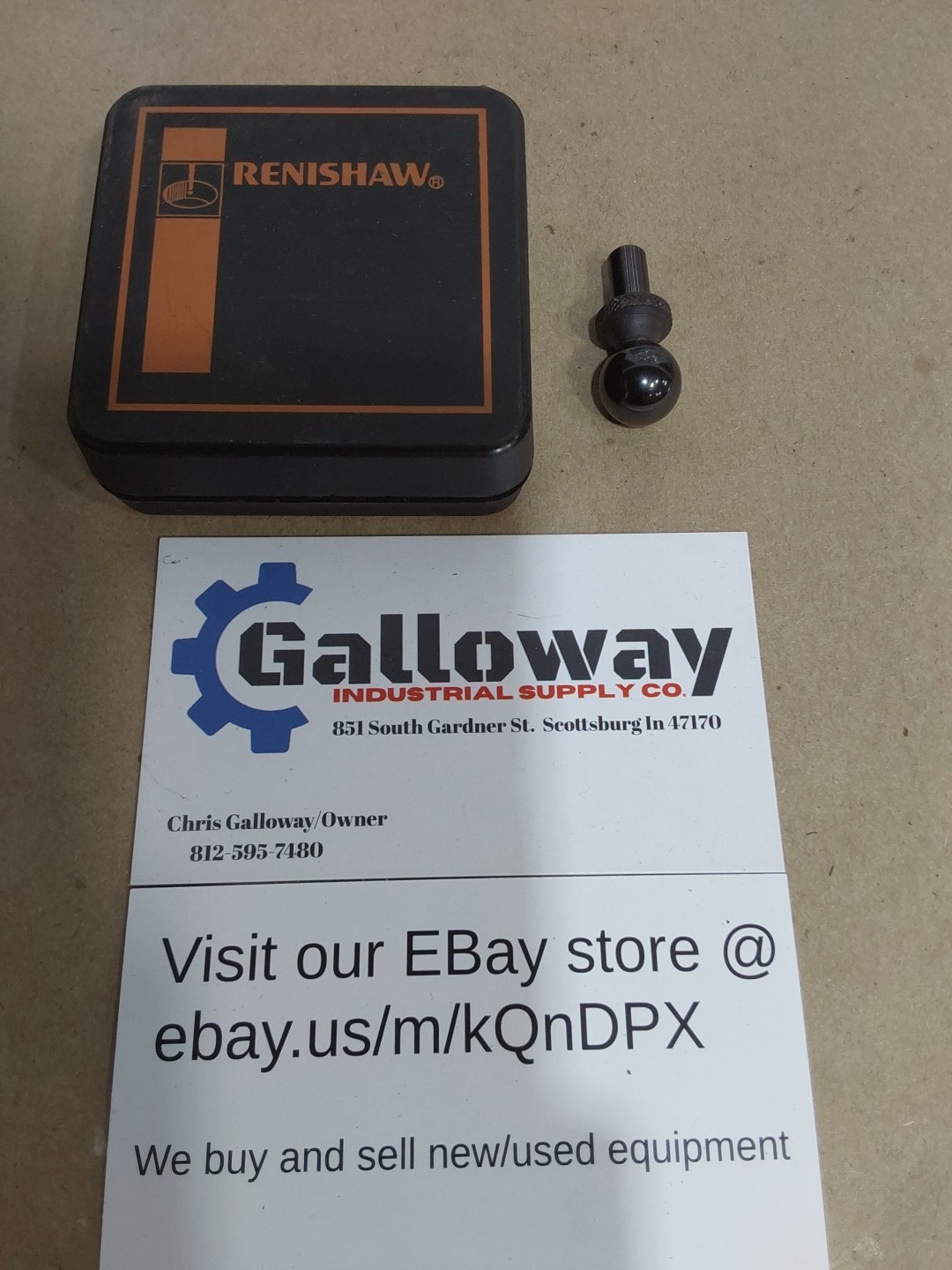 RENISHAW CMM sphere 0.5in 1/2in Tungsten Carbide Female thread mount With Case