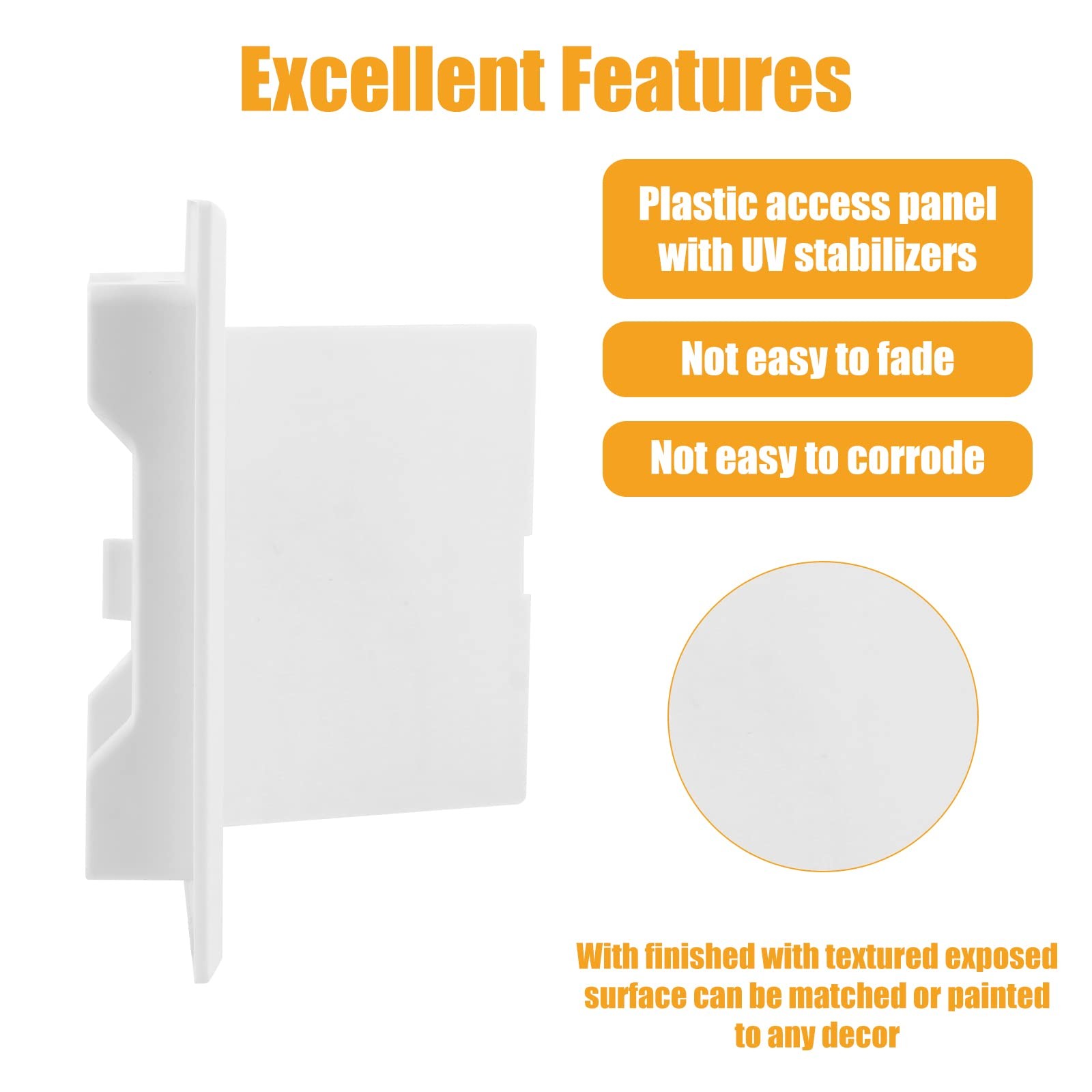 4x4 Inch Plastic Access Panel Drywall Ceiling Plumbing Wall Door White