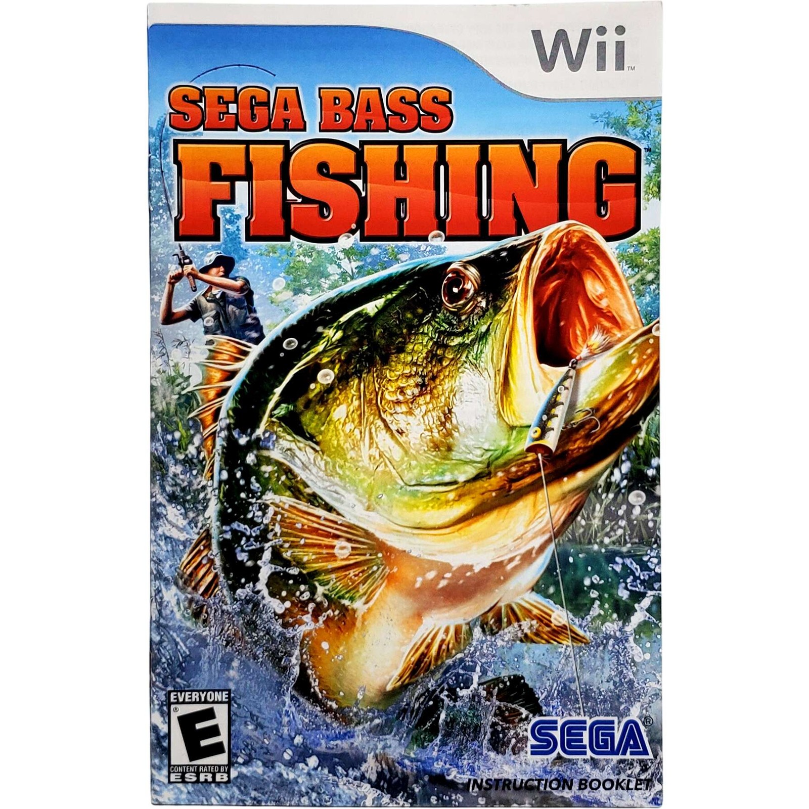 (Manual Only) Sega Bass Fishing - Nintendo Wii Excellent Tested Original