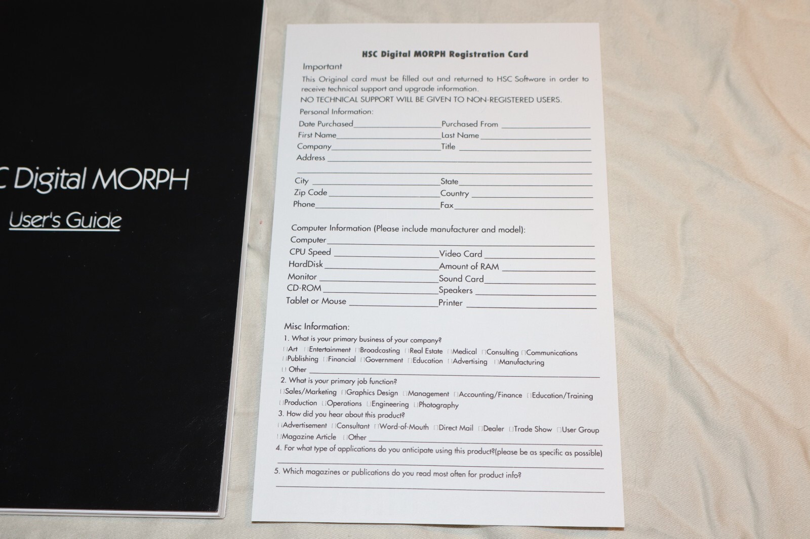 HSC Digital MORPH User's Guide P/N 045-000-065