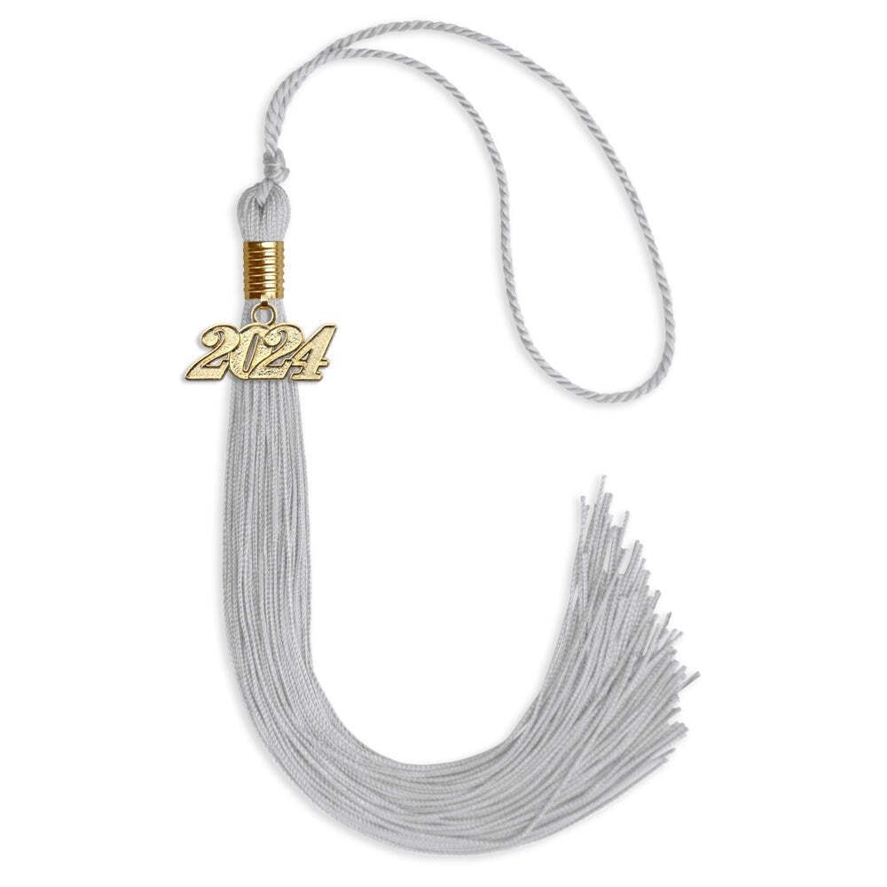 Endea Graduation Silver Tassel With Gold Date Drop