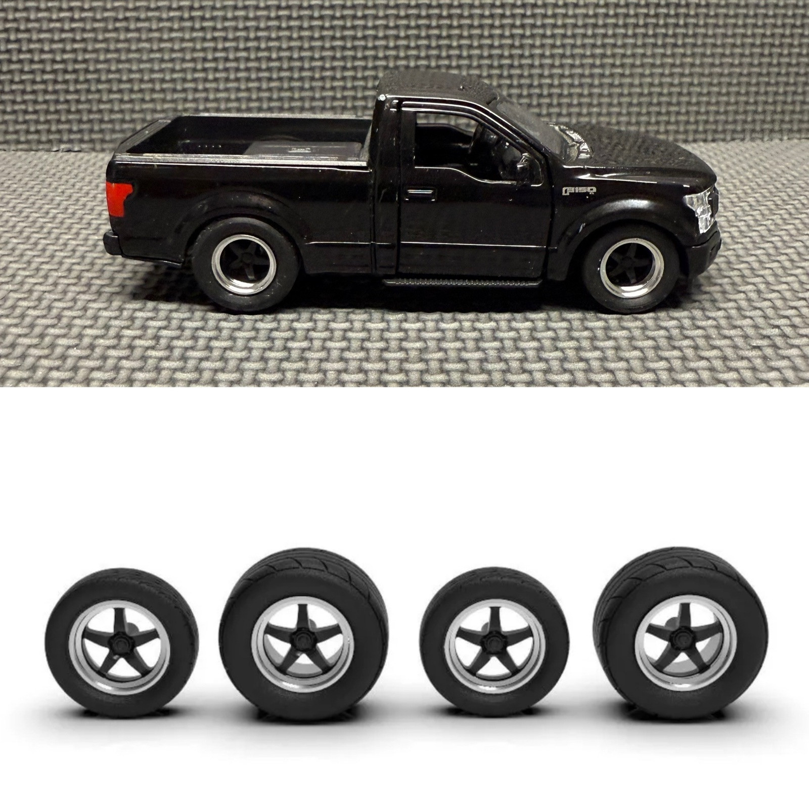 1:64 18” Forgestar D5 Drag Wheel and Tires