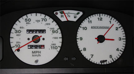Lockwood Peugeot 106 115MPH Jaeger no Rev - with Rest Pegs YELLOW (G) Dial Kit