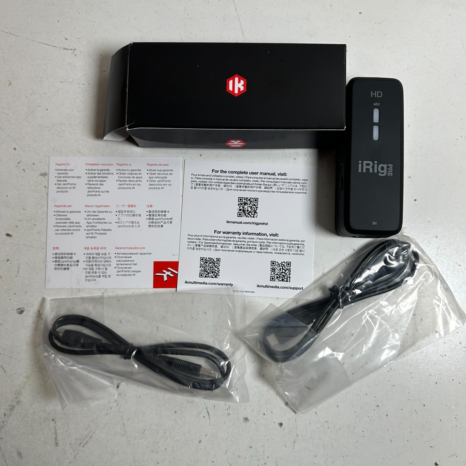 IK Multimedia iRig Pre 48V High-Definition Audio Digital Microphone Interface