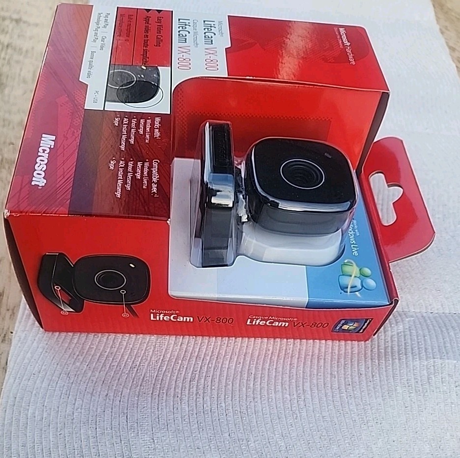 Microsoft LifeCam VX-800 USB WebCam Model 1407 Video Calling Built In Microphone