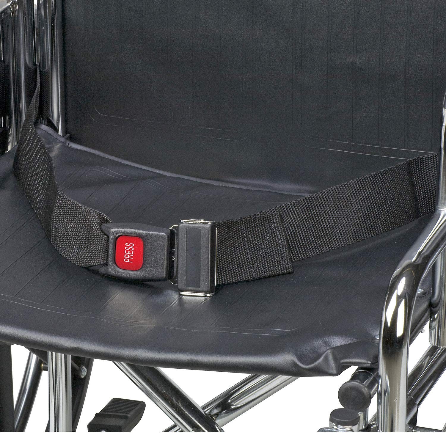 DMI Wheelchair Seat Belt and Safety Harness, Easy 1 Count (Pack of 1), Black