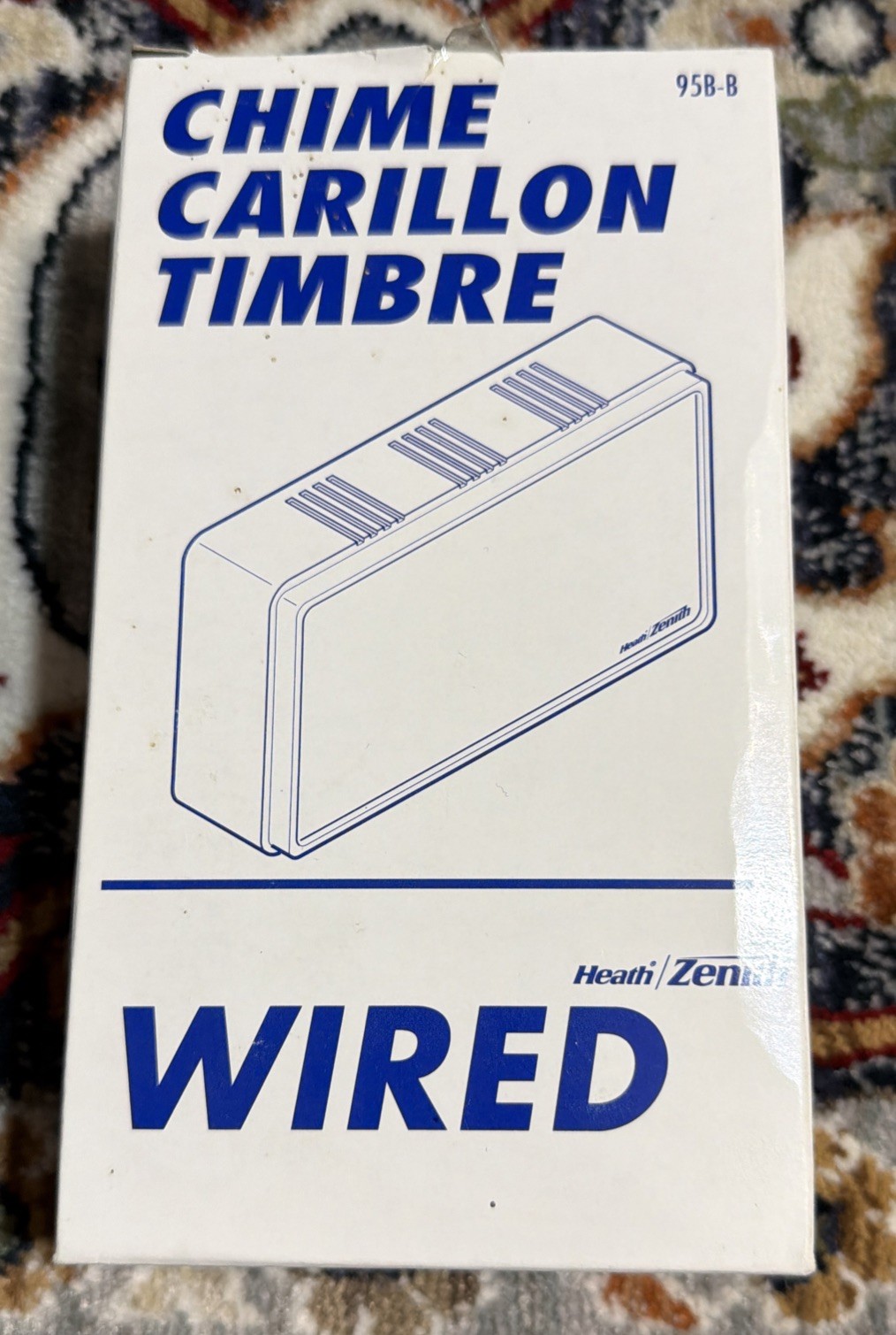 Wired Door Chime Heath Zenith 95B-B White Art Deco Style NEW OPEN BOX