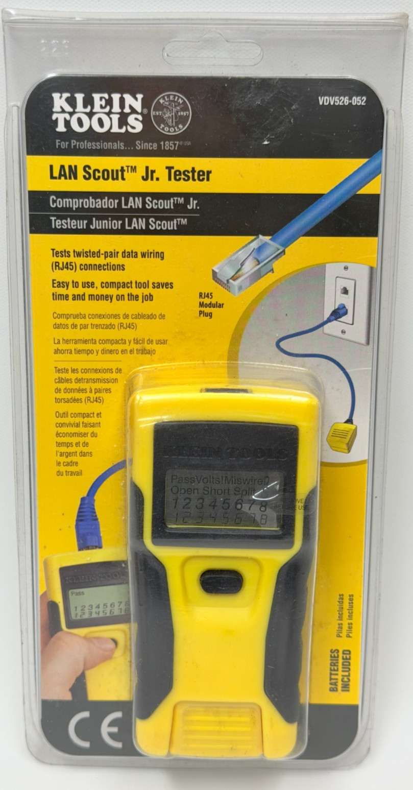 Klein Tools VDV526-052 LAN Scout Jr Tester RJ45 Ethernet Network Cable Tester NE