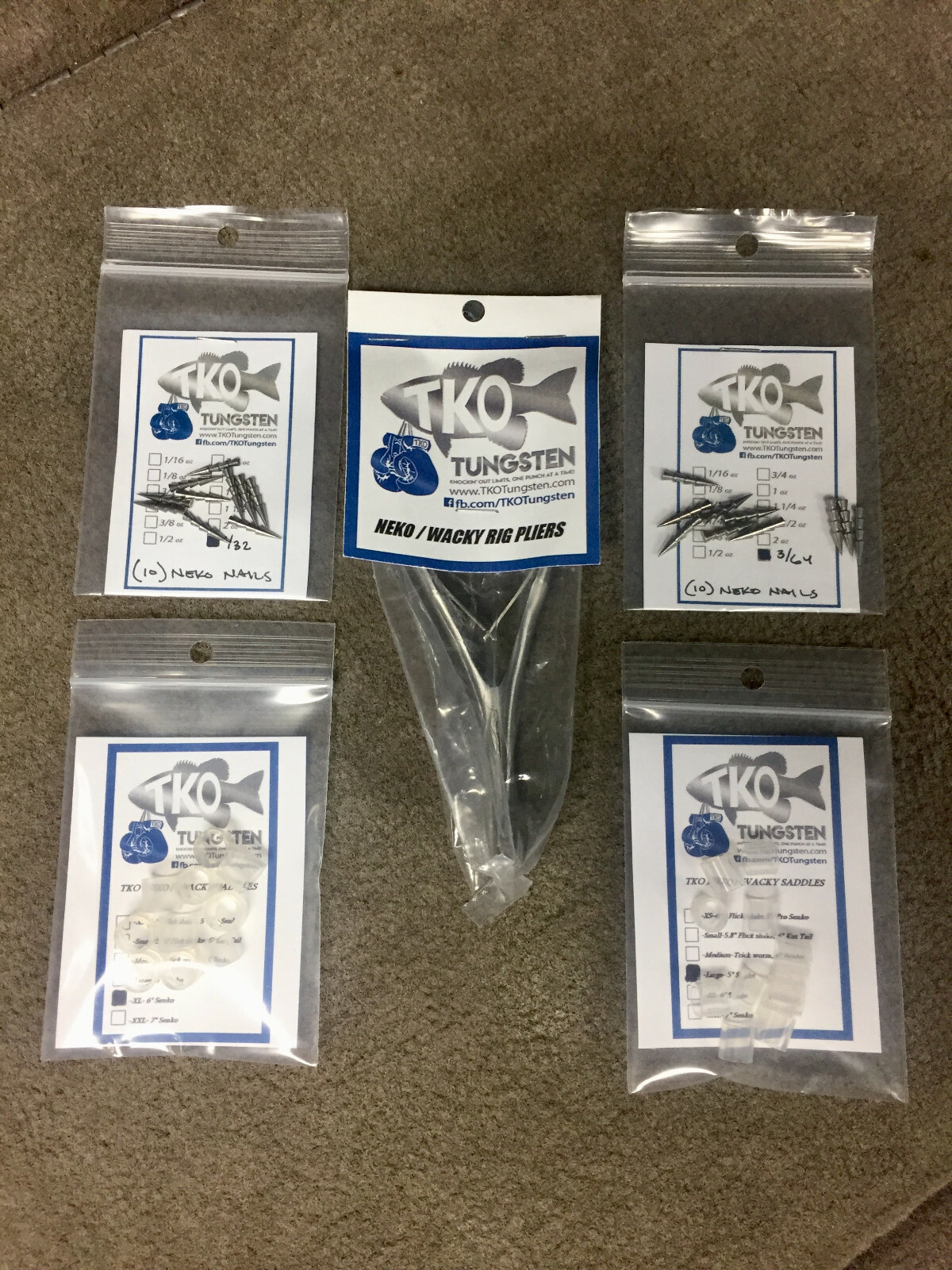 ***TKO Tungsten Senko Wacky / Neko Kit with Install Pliers FREE SHIPPING***