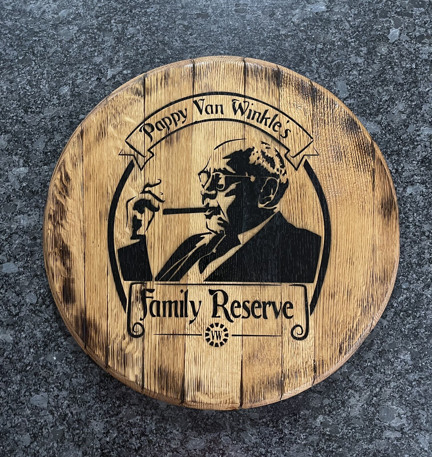 Buffalo Traces Dist. (Pappy Van Winkle) Bourbon Barrel Head 21”