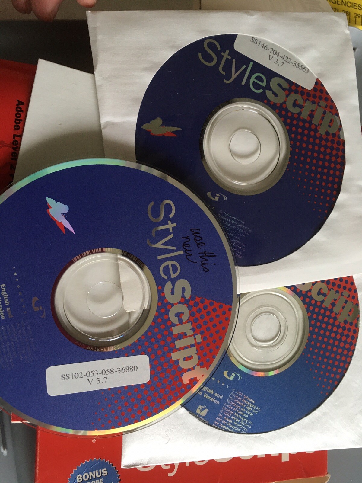 Stylescript style script software Mac OS Adobe Postscript Inkjet Vintage CDs