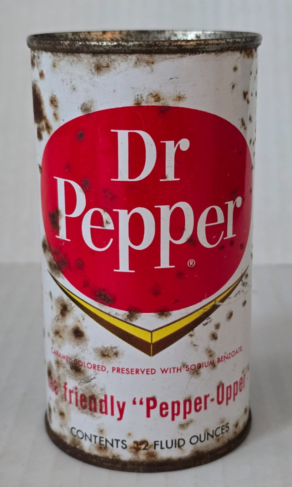 Vintage 1965 Dr Pepper Chevron Soda Can Pull Tab
