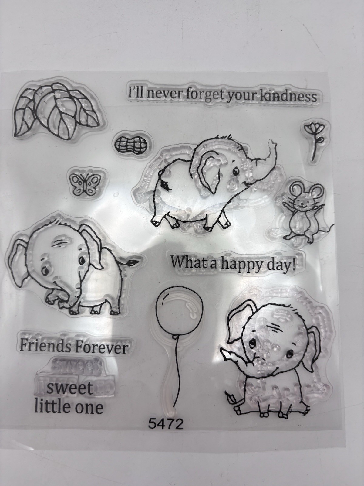 Elephant Friends Stamps & Dies Set - Cutting Embossing Cardmaking