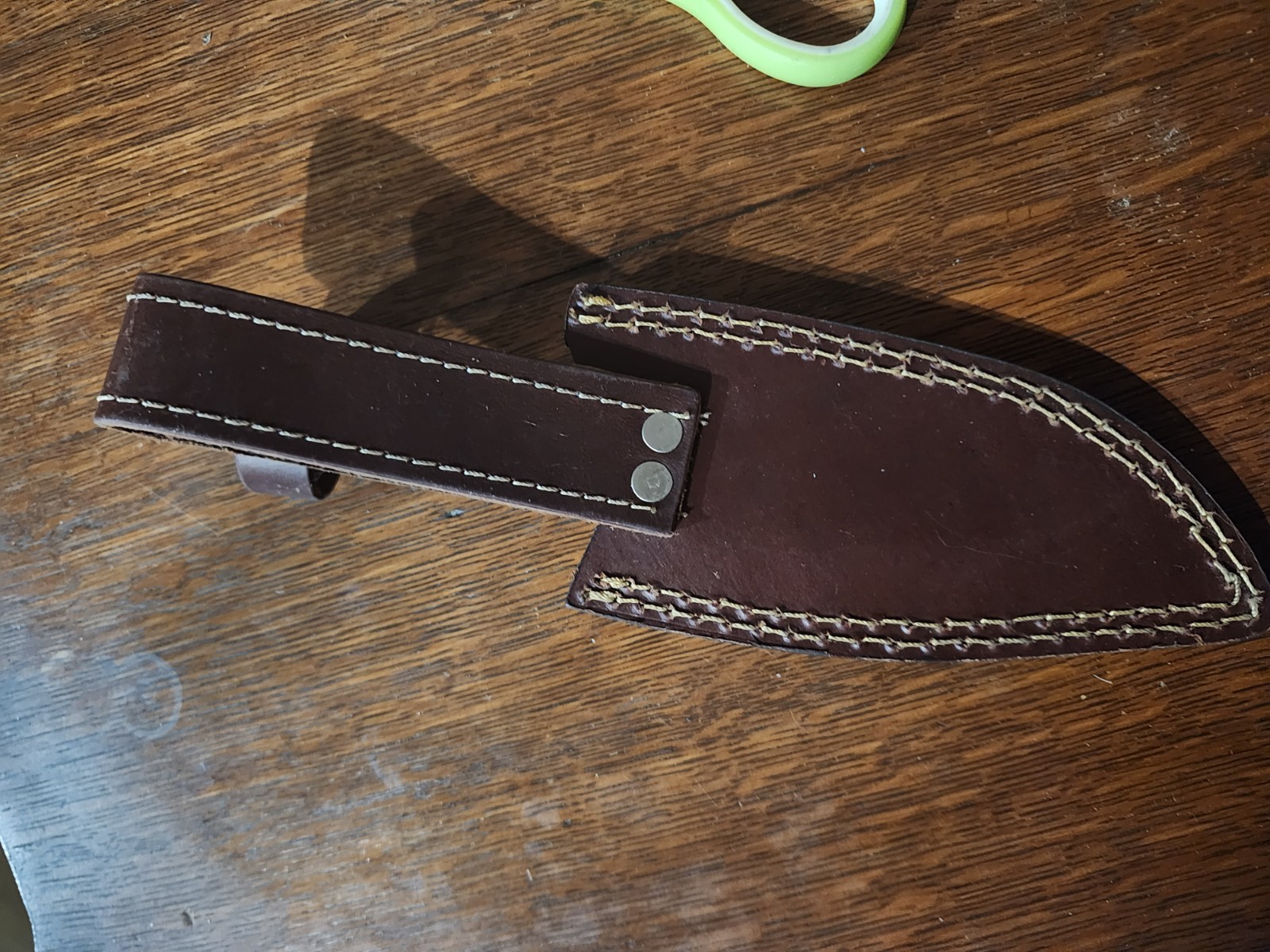 Herb scissors and leather sheath