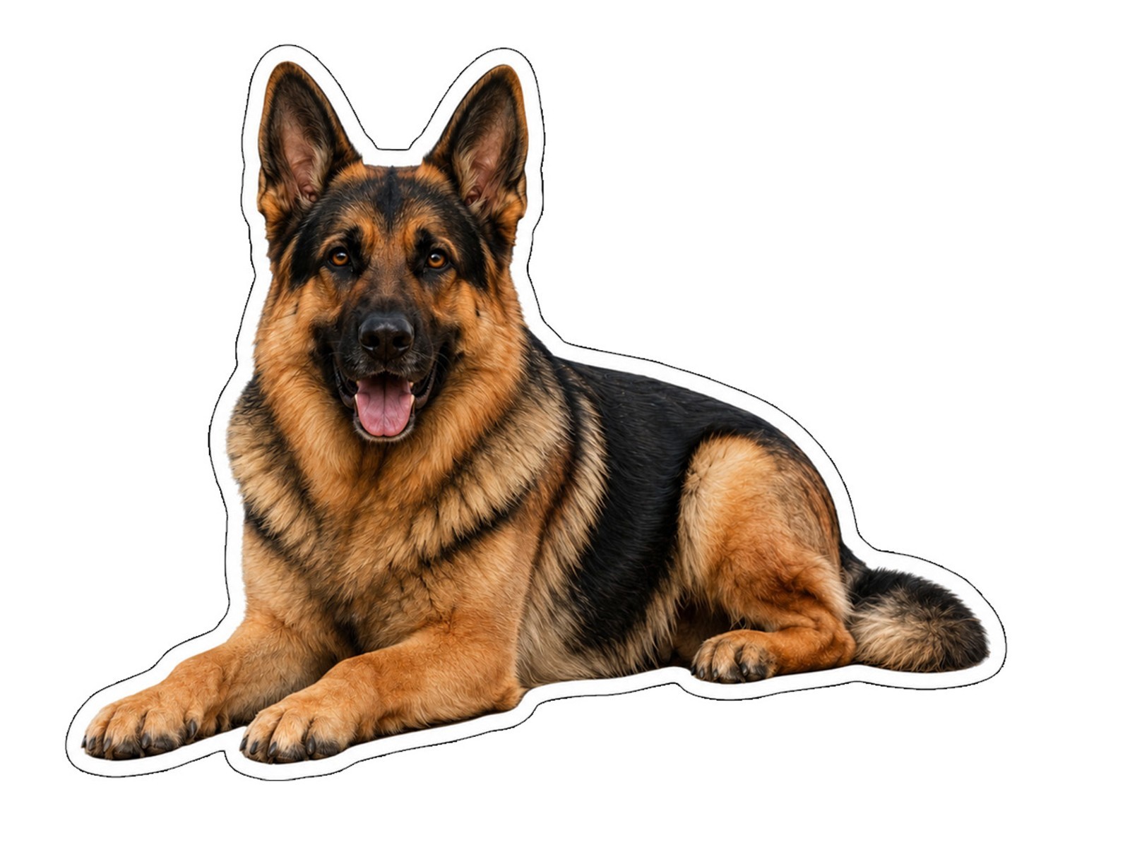 German Shepherd Dog Decal Sticker Weather Resistant Car Laptop Window