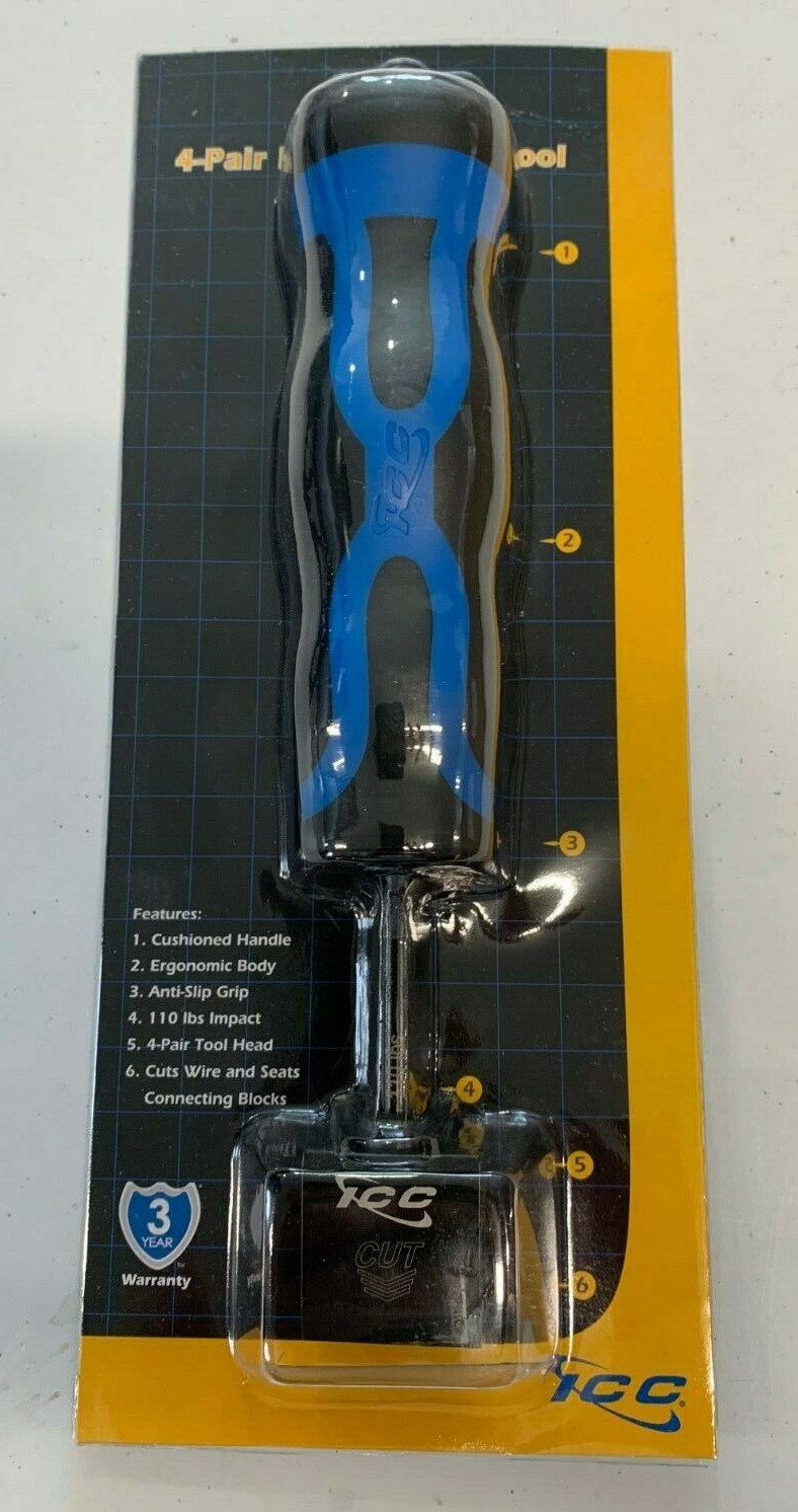 ICC Icacspdt4P Tool- 110 Punchdown- 4-Pair PUNCH DOWN TOOL