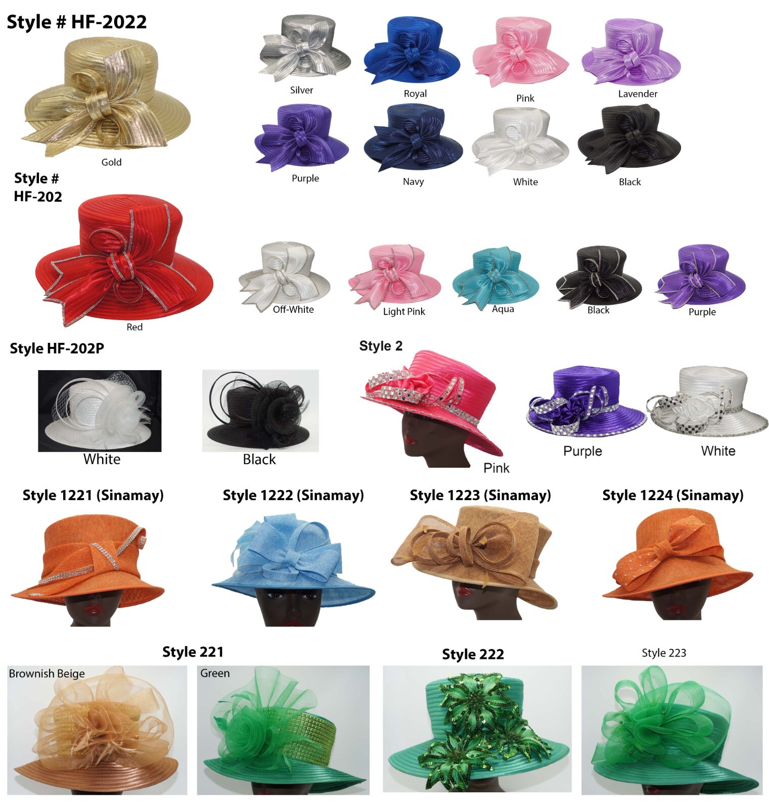 Women's Derby Hat Satin Ribbon Church Hat Kentucky Derby Hat