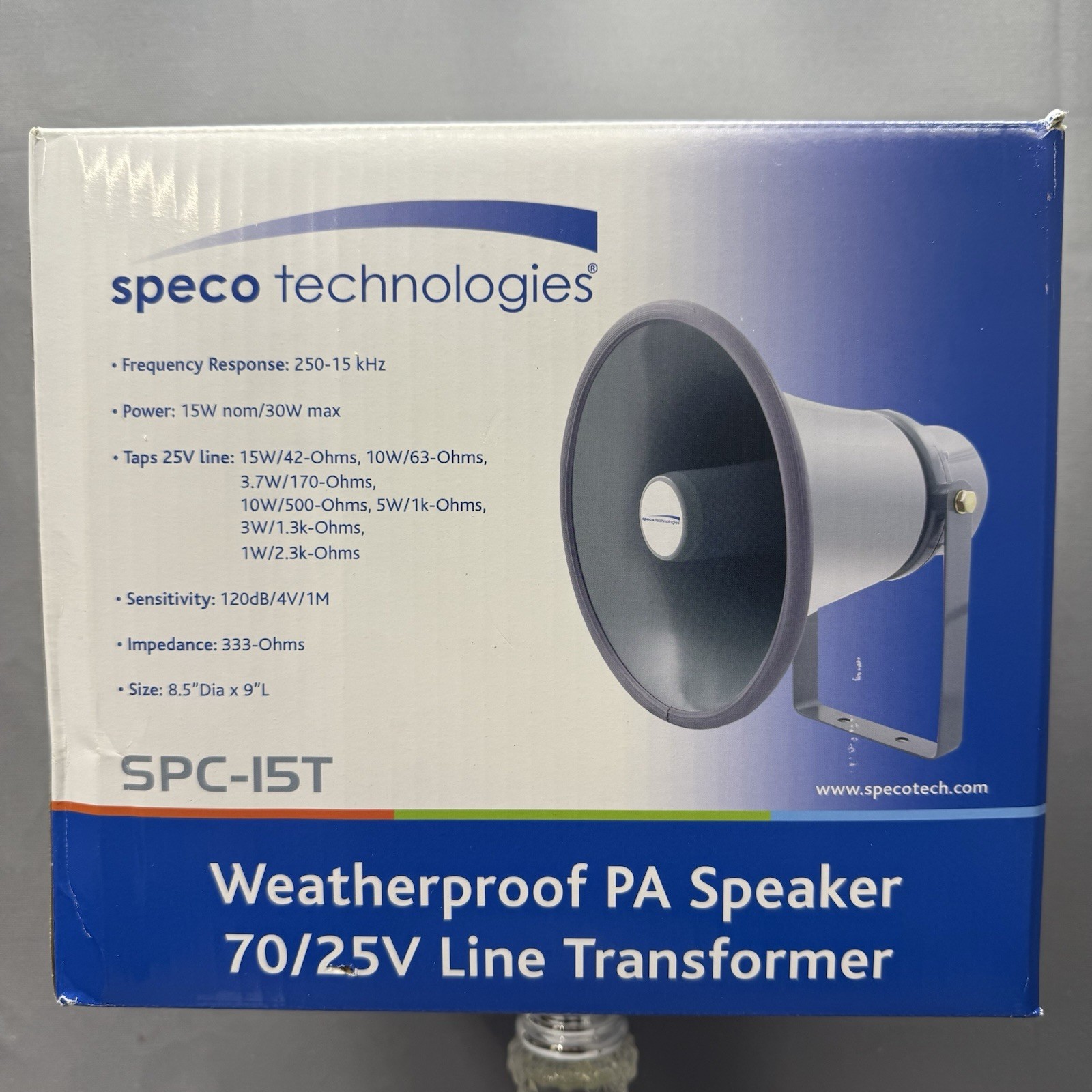 Speco SPC-15T Weatherproof PA Speaker 70V/25V Line Transformer 15W