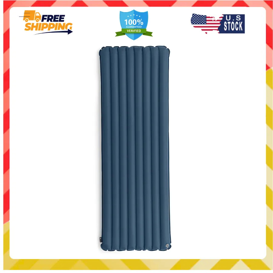Ozark Trail Inflatable Sleeping Pad Camping Mattress 78 x 25 x 3.5 Blue