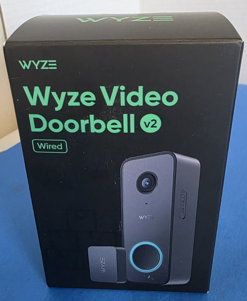 WYZE, Wired Video Doorbell v2, 2K HD w/head-to-toe, 2-way Audio, Night Vision