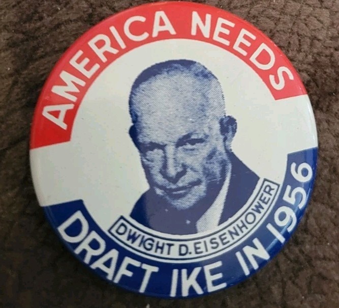 Kleenex Eisenhower political campaign button 1968 reproduction