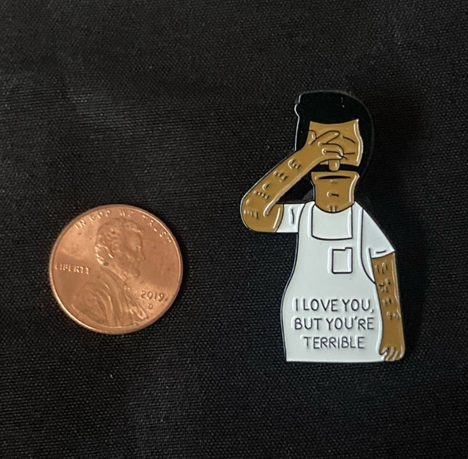 BOB'S BURGERS Bob Belcher Pin Enamel Lapel Brooch Metal