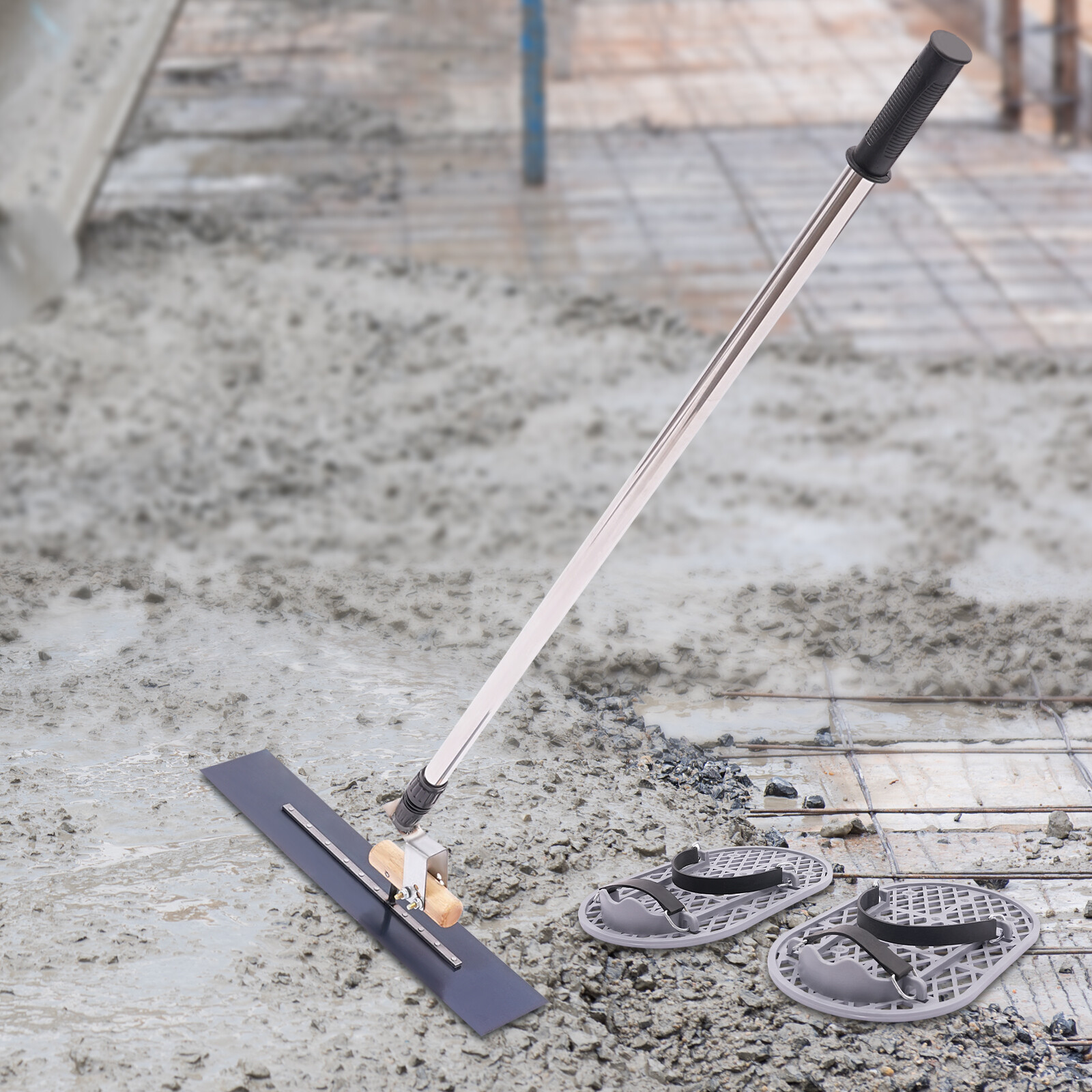 Bull Float Kit Concrete Trowel with Long Handle Cement Surface Smoothing Tool