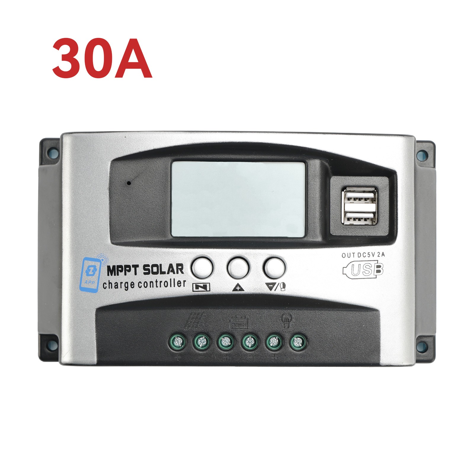 30A MPPT High Energy Solar Controller APP to Remotely Manage DSP Controller