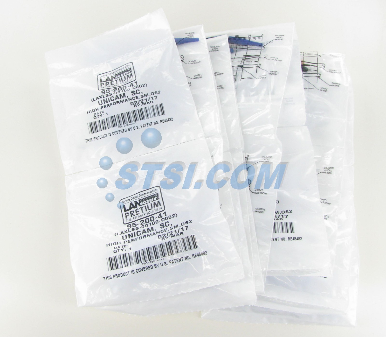 (25) Corning Unicam SC SM Pretium Fiber Optic Connector 95-200-41 2017 ~STSI