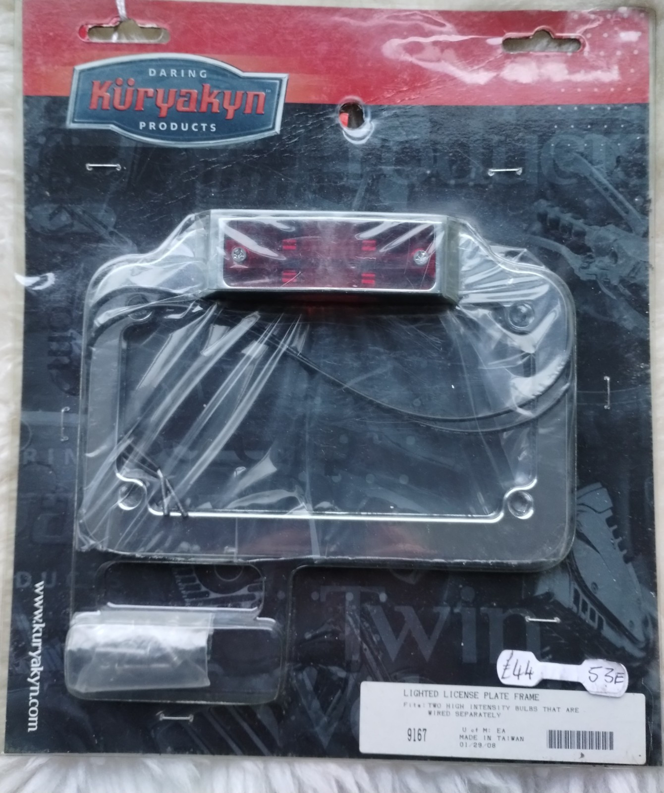 Lighted Number Plate Frame Kuryakyn 9167