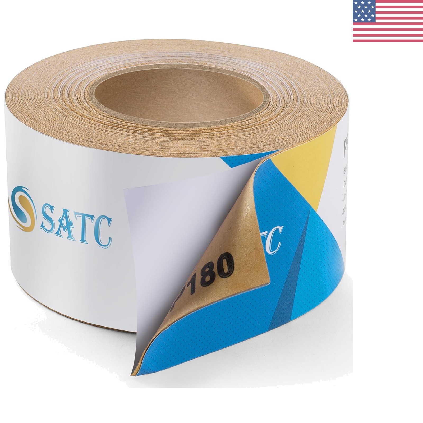Long-lasting 180 Grit PSA Sandpaper Roll - 20 Yards of Durable Abrasive Sheets