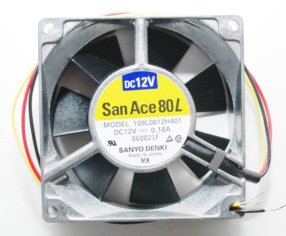 109L0812H401 Sanyo Denki Fan 3-wire 0.18A DC12V NEW large qty available [PZ3]