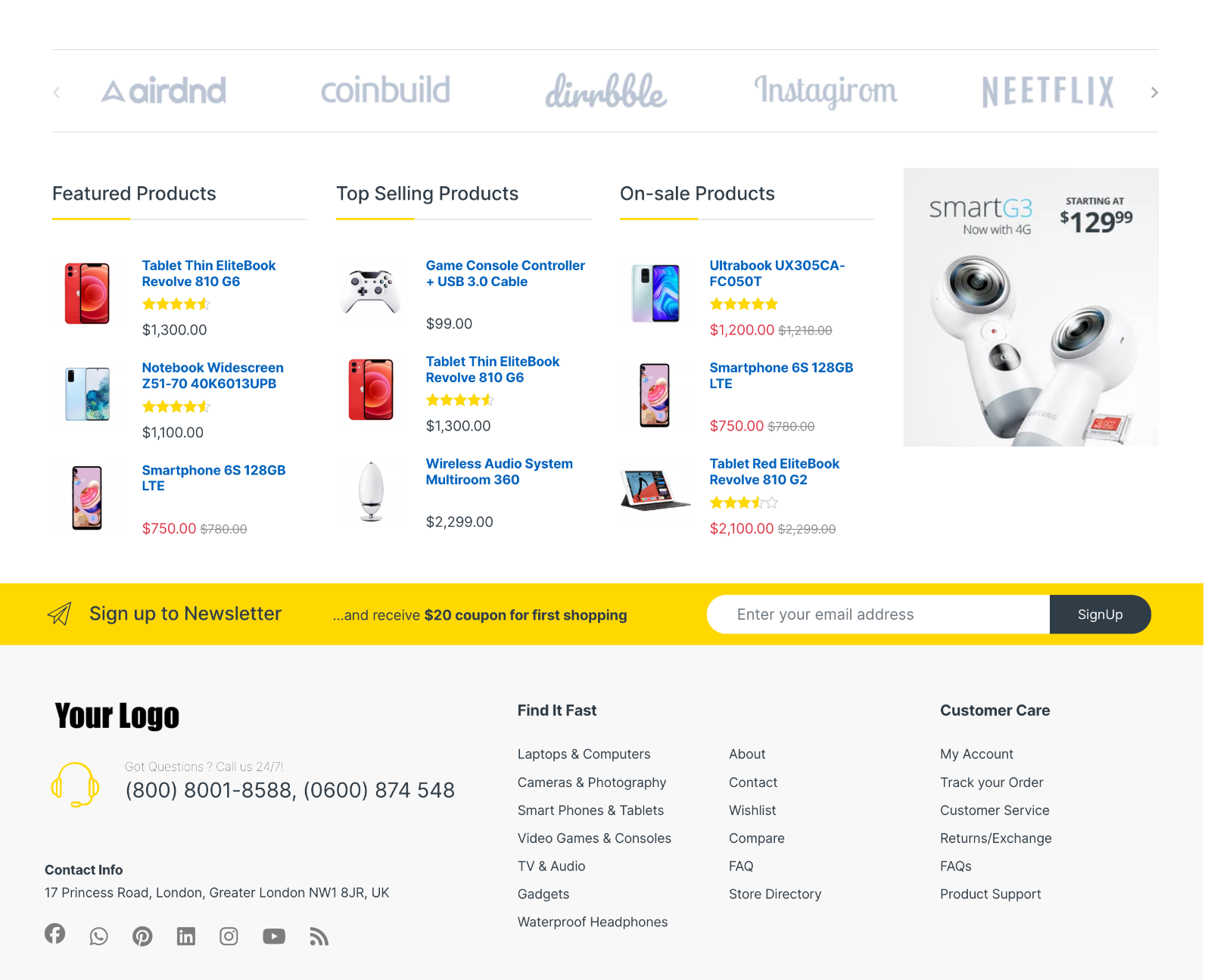 eCommerce Website Design for Electronics with Free 5GB VPS Web Hosting